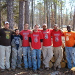 Pictured l-r: Supervisor, Landon Wise, Shane Willard, Cameron Rose, Matt Giley, Lee Whittley, Jason Still and Deandre King, Councelor.