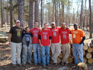 Pictured l-r: Supervisor, Landon Wise, Shane Willard, Cameron Rose, Matt Giley, Lee Whittley, Jason Still and Deandre King, Councelor.